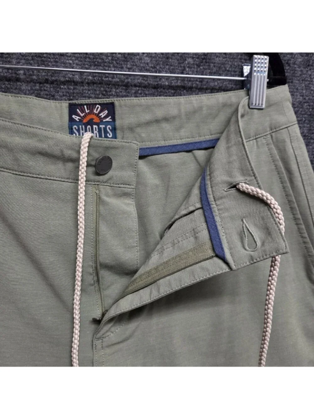 Faherty Shorts Mens 33 Green All Day Hybrid Drawstring 9